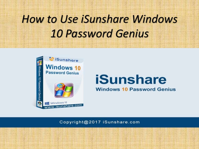 windows 10 password genius crack